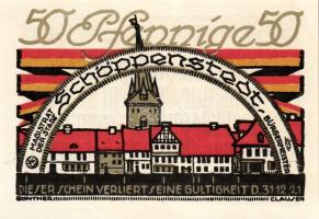 Német Birodalom/Weimari Köztársaság/Schöppenstedt 1921. 50Pf(10x,) mind klf db, teljes sor T:1