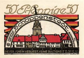 Német Birodalom/Weimari Köztársaság/Schöppenstedt 1921. 50Pf(10x,) mind klf db, teljes sor T:1