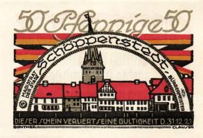 Német Birodalom/Weimari Köztársaság/Schöppenstedt 1921. 50Pf(10x,) mind klf db, teljes sor T:1