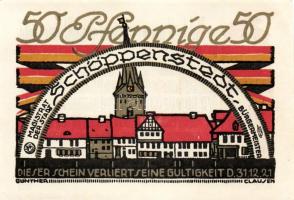 Német Birodalom/Weimari Köztársaság/Schöppenstedt 1921. 50Pf(10x,) mind klf db, teljes sor T:1