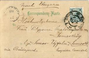 1900 Brno, Brünn; Grosser Platz, Jacobskirche / square, church. Meteor No. 559. hold to light litho