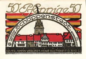 Német Birodalom/Weimari Köztársaság/Schöppenstedt 1921. 50Pf(10x,) mind klf db, teljes sor T:1