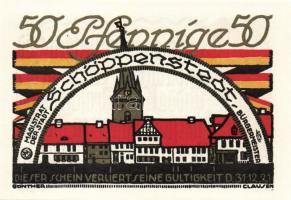 Német Birodalom/Weimari Köztársaság/Schöppenstedt 1921. 50Pf(10x,) mind klf db, teljes sor T:1