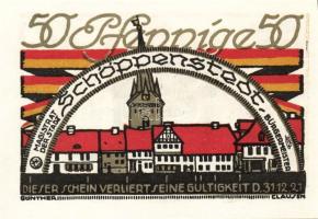 Német Birodalom/Weimari Köztársaság/Schöppenstedt 1921. 50Pf(10x,) mind klf db, teljes sor T:1