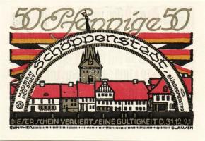 Német Birodalom/Weimari Köztársaság/Schöppenstedt 1921. 50Pf(10x,) mind klf db, teljes sor T:1