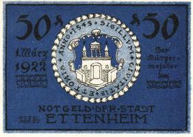 Német Birodalom/Weimari Köztársaság/Ettenheim 1922. 50Pf(6x,) mind klf db, teljes sor T:1