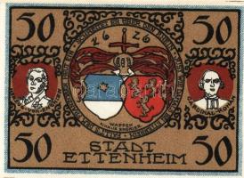 Német Birodalom/Weimari Köztársaság/Ettenheim 1922. 50Pf(6x,) mind klf db, teljes sor T:1