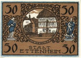 Német Birodalom/Weimari Köztársaság/Ettenheim 1922. 50Pf(6x,) mind klf db, teljes sor T:1