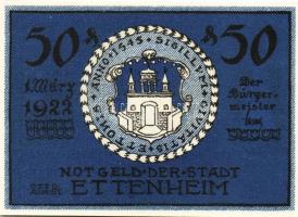 Német Birodalom/Weimari Köztársaság/Ettenheim 1922. 50Pf(6x,) mind klf db, teljes sor T:1