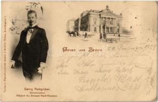 1899 Brno, Brünn; Georg Reingruber Ballettmeister, Mitglied des Brünner Stadt-Theaters / Ballet master, member of the Brno City Theater (EK)