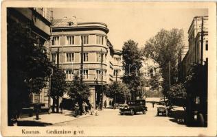 1938 Kaunas, Kowno; Gedimino g-vé / street, automobile. photo