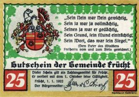 Német Birodalom/Weimari Köztársaság/Frücht 1922. 25Pf, 50Pf, 75Pf. 3klf db, teljes sor T:1