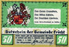 Német Birodalom/Weimari Köztársaság/Frücht 1922. 25Pf, 50Pf, 75Pf. 3klf db, teljes sor T:1