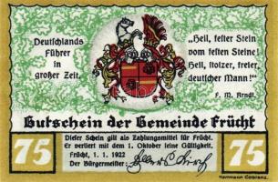 Német Birodalom/Weimari Köztársaság/Frücht 1922. 25Pf, 50Pf, 75Pf. 3klf db, teljes sor T:1