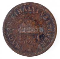 1892KB 2f Br Körmöcbánya (3.26g) T:3 Hungary 1892KB 2 Fillér Br Kremnitz (3.26g) C:F Adamo K2