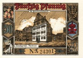 Német Birodalom/Weimari Köztársaság/Butzbach 1921. 25Pf, 50Pf(7x) 8klf db, teljes sor T:1