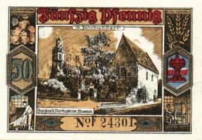 Német Birodalom/Weimari Köztársaság/Butzbach 1921. 25Pf, 50Pf(7x) 8klf db, teljes sor T:1