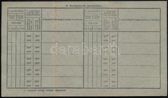 1948 Közmunka igazolvány háztartásbeli részére