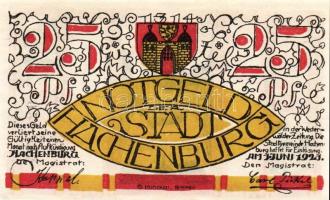 Német Birodalom/Weimari Köztársaság/Hachenburg 1921. 10Pf(2x), 25Pf(2x), 50Pf(3x) 7klf db, teljes so...