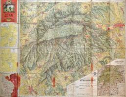 cca 1930-38 1 db térkép valamint 3 db térkép és munkafüzet tétel, össz. 4 db: Bükk hegység. Kirándul...