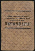 1929 A Rákosszentmihályi Temetkezési Egylet tagsági igazolványa