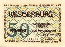 Német Birodalom/Weimari Köztársaság/Westerburg 1920. 50Pf(3x) mind klf db, teljes sor T:1/1-