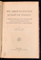 Kolligátum a Népies gazdasági felolvasások c. sorozatból (2-5.,7.,11.,13-15.,18.,20.,24., 30., 32-34.,36-37.,39.-40., 43., 45-46., 49.): Sporzon Pál: Talajművelésnél kisgazdaságokban használt gépek és eszközök.;Faber Sándor: A mélyszántás.; U.Ö.: Az istállótrágya.; U.Ö.: Trágyázás istállótrágyával.; Ormándy János: A talaj okszerű kihasználása.; U.Ö.: Vetésforgók a kisgazdaságban.; Szabó István: Legelők és rétek.; Faber Sándor: A gabonafélék termesztése.; Faber Sándor: A vetőmag termelése és javítása.; Rázsó Imre: A tengeri termesztése.; Németh József: Szántóföldi ugorka- és salátatermesztés.; U.Ö.: Szántóföldi zöldségtermesztés. A paprika és paradicsom termesztése.; Dr. Barna Balázs: Gazdasági növények betegségei.; Szabó István: Hízómarha takarmányozása. ; U.Ö.: Az igáslovak tenyésztése és takarmányozása.; U.Ö.: Csikónevelés.; U.Ö.: A sertés hizlalása.; Kovácsy Béla: A juh tenyésztése és tartása.; Kövy József: Baromfihizlalás.; Winkler János: Baromfi- és tojáskereskedelem.;Jakab László: A beteg állatok ápolása.; Vörös Pál: Kisgazdaságok számvitele.; Groffits Gábor: Gazdasági építkezés.; Csernay Ödön: Mit, mikor és hogyan küldjünk a piacra?Bp., 1912-1913,Pallas, 30+23+20+23+19+20+15+23+26+27+20+24+14+32+23+16+19+20+24+20+23+28+24+31 p. Átkötött kopott félvászon-kötésben, az első címlapon kis hiánnyal, egy lap kijár, egy címlapon folttal.