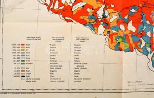 1920 Magyarország néprajzi térképe a népsűrűség alapján, szerk.: gróf Teleki Pál, Klösz György és Fi...