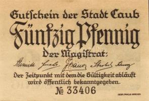 Német Birodalom/Weimari Köztársaság/Caub DN 10Pf, 20Pf, 25Pf, 50Pf. 4klf db, teljes sor T:1