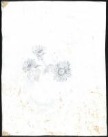 Olvashatatlan jelzéssel: Napraforgók. Akvarell, papír, 35×27 cm