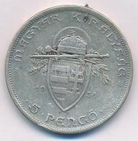 1938. 5P Ag "Szent István" T:2- fny.
Adamo P8.1