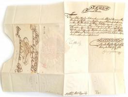 1783 Pozsony, a Magyar Udvari Tanács hivatali levele Bezerédy Ignác királyi jogügyigazgatónak a pécs...