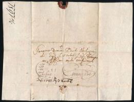 1681 Rudnó (Nyitrarudnó, ma Divékrudnó/Nitrianske Rudno, SK), paári Gáffor Ferenc postamester levele...