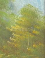 Zorkóczy jelzéssel: Erdei táj. Olaj, karton, üvegezett fa keretben, 42,5×32,5 cm
