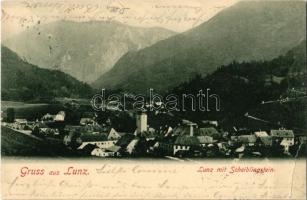 1901 Lunz, mit Scheiblingstein / general view, mountain (EK)