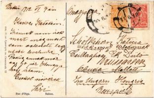 1912 Baku, Bacou; Olginskaya street, horse-drawn tram, wallpaper shop  (EK)