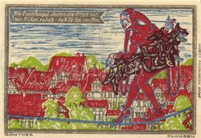 Német Birodalom/Weimari Köztársaság/Kneitlingen 1921. 50Pf(4x), 75Pf(4x), 1M(2x). 10klf db, teljes s...