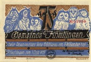 Német Birodalom/Weimari Köztársaság/Kneitlingen 1921. 50Pf(4x), 75Pf(4x), 1M(2x). 10klf db, teljes s...