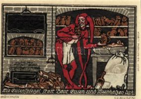 Német Birodalom/Weimari Köztársaság/Kneitlingen 1921. 50Pf(4x), 75Pf(4x), 1M(2x). 10klf db, teljes s...