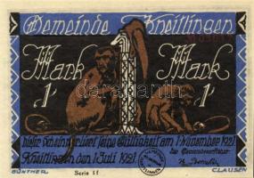 Német Birodalom/Weimari Köztársaság/Kneitlingen 1921. 50Pf(4x), 75Pf(4x), 1M(2x). 10klf db, teljes s...