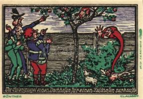 Német Birodalom/Weimari Köztársaság/Kneitlingen 1921. 50Pf(4x), 75Pf(4x), 1M(2x). 10klf db, teljes s...