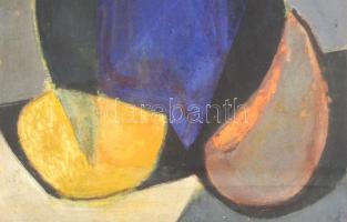 Olvashatatlan jelzéssel: Kancsós csendélet. Vegyes technika, papír, festékhiánnyal, kartonra kasíroz...