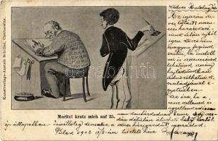 1902 Moritz! Kratz mich auf 35. Kunstverlags-Anstalt Schiller / Jewish humour, Judaica (EK)