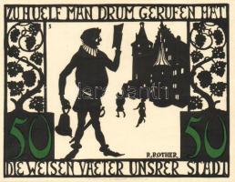 Német Birodalom/Weimari Köztársaság/Kitzingen 1921. 50Pf(6x) mind klf db, teljes sor T:1/1-