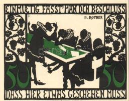 Német Birodalom/Weimari Köztársaság/Kitzingen 1921. 50Pf(6x) mind klf db, teljes sor T:1/1-