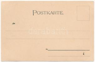 Tummle Dich! Lawn Tennis. F.A. Ackermann Künstlerpostkarte No. 43. Art Nouveau s: Koloman Moser