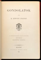 Báró Eötvös József munkái c. sorozat 8 kötete: 
1. köt.: Gondolatok. (Hatodik, bővített kiadás.)
5...