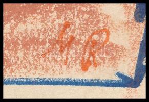 Molnár Róza (1900-1977): Csendélet. Pasztell, filctoll, papír, sérült (szakadással), jelzett, 34,5×2...