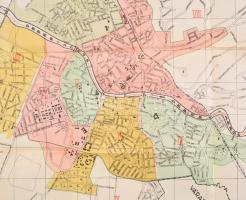 Nagyvárad térképe, 1: 13 400, utcanévjegyzékkel, kiadja: ifj. Topsal Vilmosné, 62×85 cm