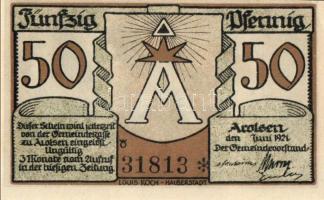 Német Birodalom/Weimari Köztársaság/Arolsen 1921. 10Pf, 25Pf, 50Pf. 3klf db, teljes sor T:1